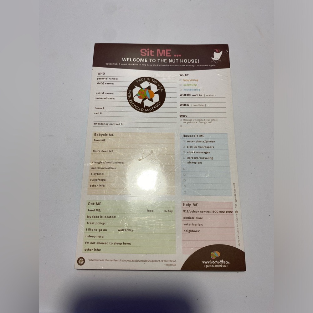 Animal SitMe Information Sheet, NWT